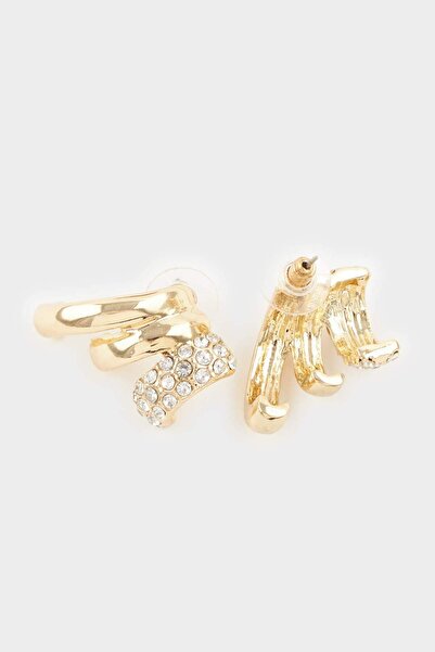 DeFacto Women's Stone Gold Earrings F7662Axns