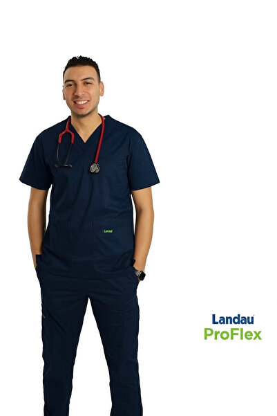 Landau زي طبي ماركة لاندو لون كحلي للرجال والنساء