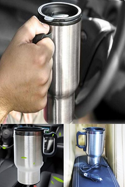 Yu Su Tools 12v Çakmaklık Girişli Paslanmaz Çelik Içeceği Uzun Süre Sıcak Tutan Araç Içi Su Isıtıcı Termos