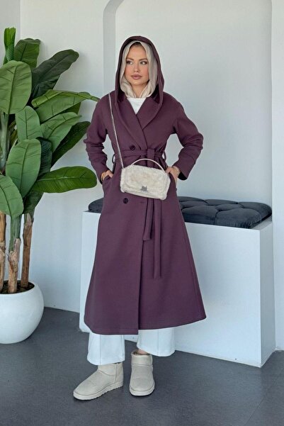 Şulemoda Giyim Mizgin Hooded Coat Dusty Rose