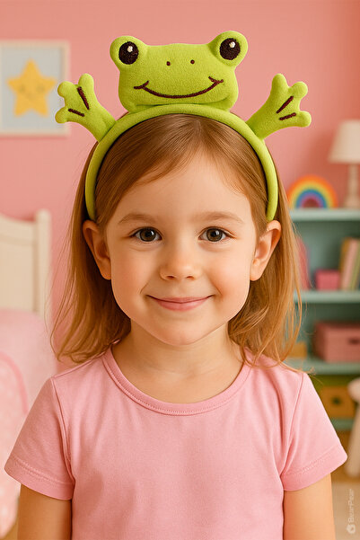 BearPear Yeşil Kurbağa Peluş Taç