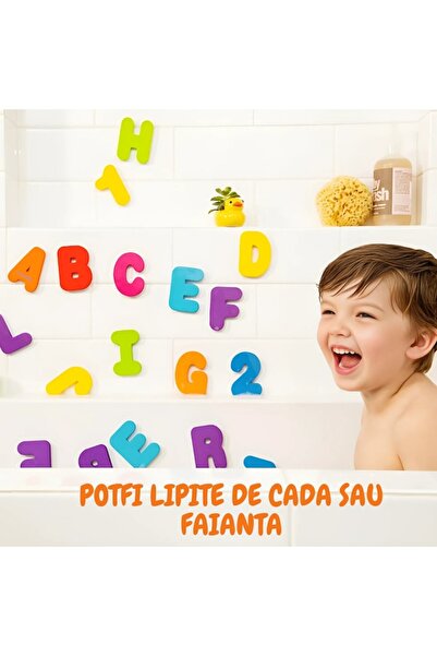 iTin PROMERCO® 36 Letters and Numbers Set - Bath Toy, Premium Foam, Multicolor