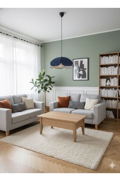 Emg DesiGn Modern Tasarım Çiçek Sarkıt Avize Kumaş Boheme Salon Oturma Odası Mutfak Avizesi
