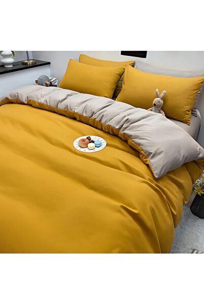 iTin 3 Piece Double Bed Linen Set, Two-Sided Design, Hypoallergenic, Premium Polyester, 200x200 cm,