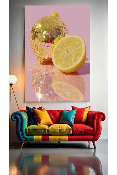 özkacar DISCO CU LEMON 1 Perete pentru casă Salon de înfrumusețare Birou Maga...