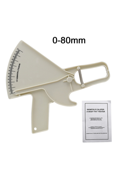 Choice4 جهاز قياس نسبة الدهون في الجسم (0-80 مم) أبيض اللون، مزود بمشبك لقياس...