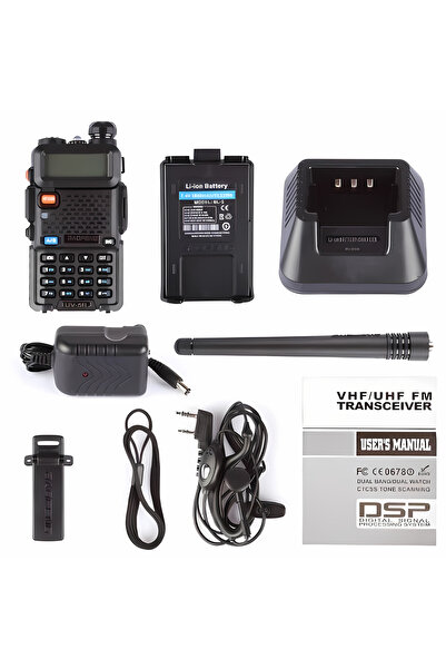 BAOFENG جهاز اتصال لاسلكي UV-5R، جهاز اتصال لاسلكي ثنائي الاتجاه، جهاز إرسال واستقبال محمول، طويل المدى، نطاق مزدوج UHF / VHF