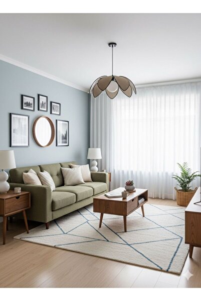 Emg DesiGn Modern Tasarım Çiçek Sarkıt Avize Kumaş Boheme Salon Oturma Odası Mutfak Avizesi