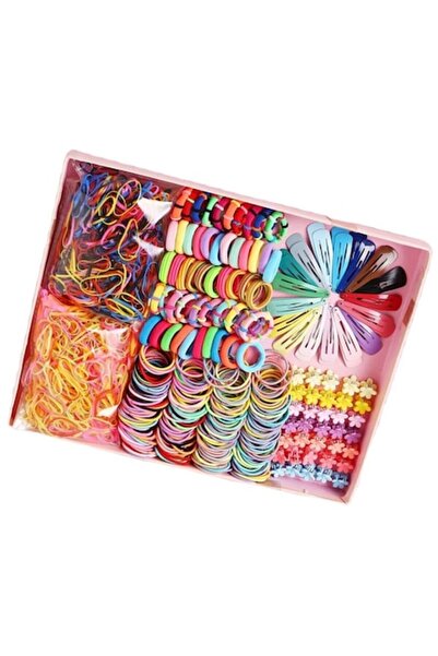 iTin Set 780 Elastice de Par Multicolore, Diverse Dimensiuni si Forme, Materi...