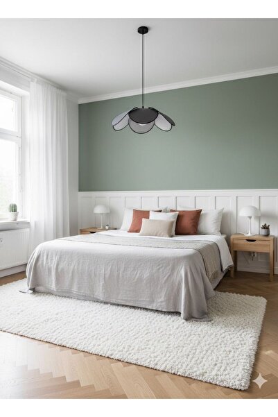 Emg DesiGn Modern Tasarım Çiçek Sarkıt Avize Kumaş Boheme Salon Oturma Odası Mutfak Avizesi