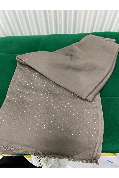 Eşarpevi Taşlı pamuk şal deve tüyü