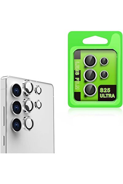 Ymak واقي عدسة كاميرا سامسونج S25 ألترا، زجاج مقسّى 9H، شفاف عالي الوضوح، أبي...