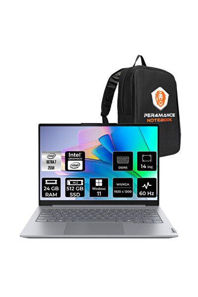 LENOVO ThinkBook 14 G8 Ultra 7 255H 24GB 512GB SSD 14" FHD+ W11H Dizüstü Bilg...