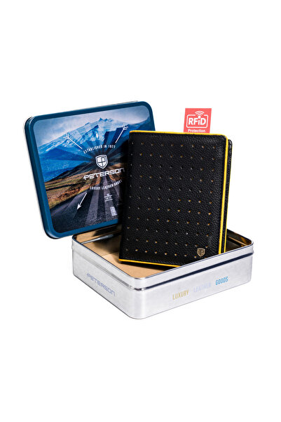 Other Men's leather wallet with contrasting stitching - Peterson