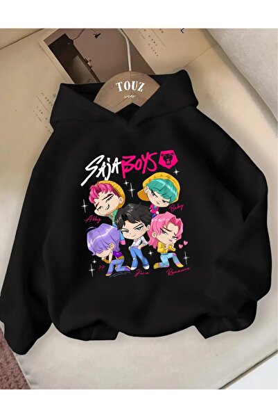 Touz Moda Young Kpop Demon Hunters 3-Thread Thick Sweet Hoodie