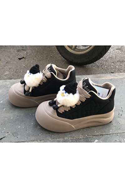 Guja 25K426-1 Women's Portable Emoji Ultra-Light Soft Leather Flexible Non-Slip Sole Casual Shoes