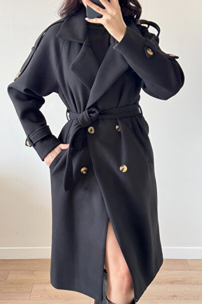 Eka Palton negru pentru femei 3122