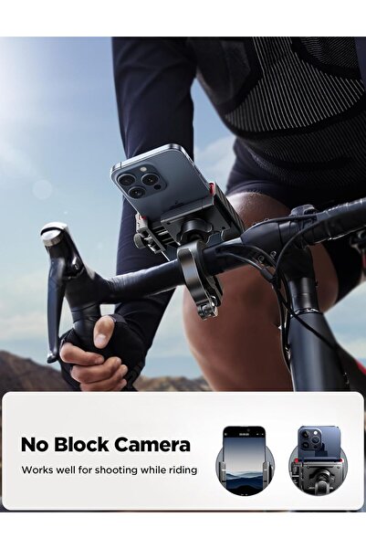 Joyroom Motorcycle Bike Phone Mount Holder - Handlebar Phone Clip for 4.7-7in Smartphones