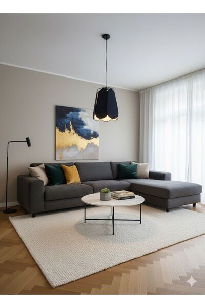 Emg DesiGn Modern Tasarım Çiçek Sarkıt Avize Kumaş Boheme Salon Oturma Odası Mutfak Avizesi