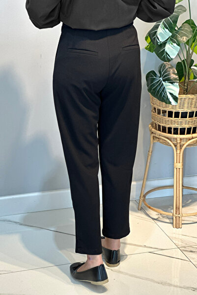 Lale Butik Belt Detail Trousers 16124 Black