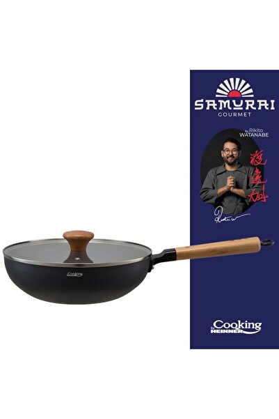 Cooking by Heinner Tigaie wok cu capac - Samurai Gourmet by Rikito Watanabe, invelis ceramic, induct