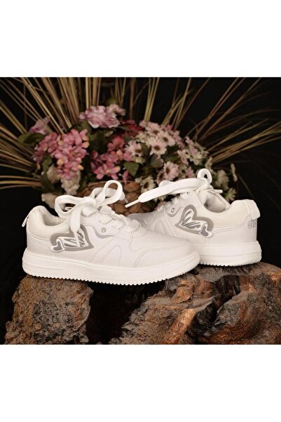 Cool Megan-Flt 31/36 Girls' Velcro and Lace-Up Sneaker Sports Casual Shoes