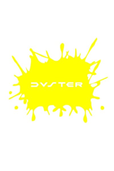 Oracal Sticker pata Duster scris nou, 20cm, galben