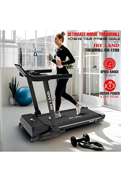 SKY LAND Foldable Treadmill EM-1299 Running Machine with Bluetooth, App Control & Incline, 120kg Max Capacity