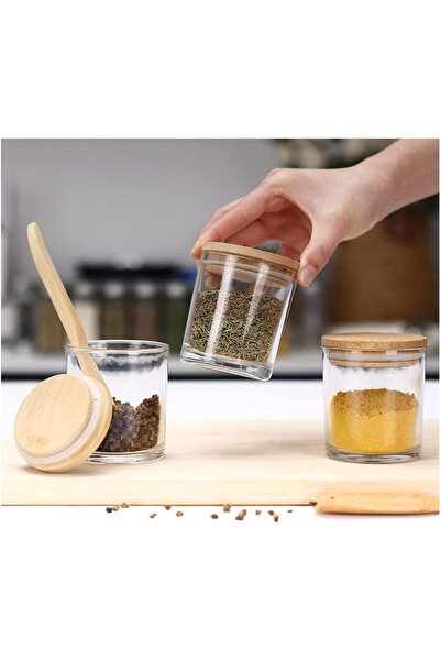 FUFU (12 Pack) Glass Candle Jars with Bamboo Lids, 8 oz (250ml) - Dishwasher Safe