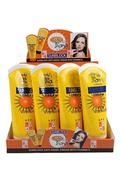 Lady Diana 4-Piece Sunblock Cream With Vitamin E SPF UV 40 170ml