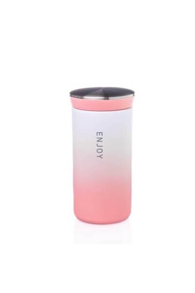 OEM Stainless steel thermos 300 ml with modern design and leak-proof lid - pink