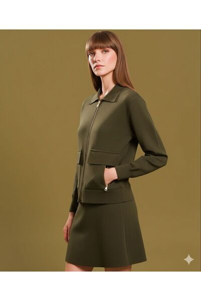 Lal Triko Zipped Knitwear Cardigan 12213