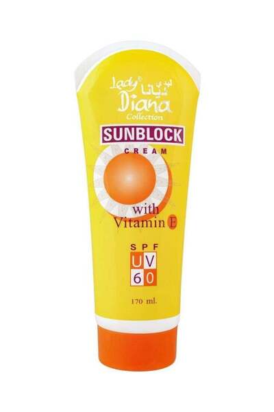 Lady Diana كريم واقي من الشمس مضاد للشيخوخة بعامل حماية من الأشعة فوق البنفسجية 60 مع فيتامين E 170 مل