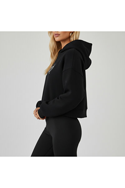 BRZ COLLECTION Juicy Stone με τύπωμα oversized Crop Hoodie + Κοσμήματα έκπληξη