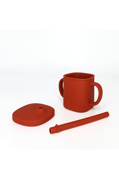 Coccorito Cana cu pai si capac din silicon, Coccorito, Red