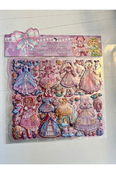 Airbrush Tattoo Sticker Prenses Elbise Giydirme Etkinlik Oyunu 2 Kartela Bird...