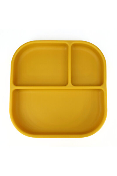 Coccorito Farfurie patrata din silicon compartimentata, Coccorito, Yellow