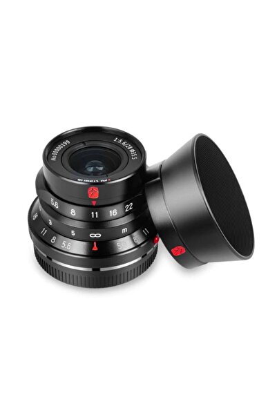 7artisans Obiectiv manual cu unghi larg de 28 mm F5.6 pentru montură Leica M, negru