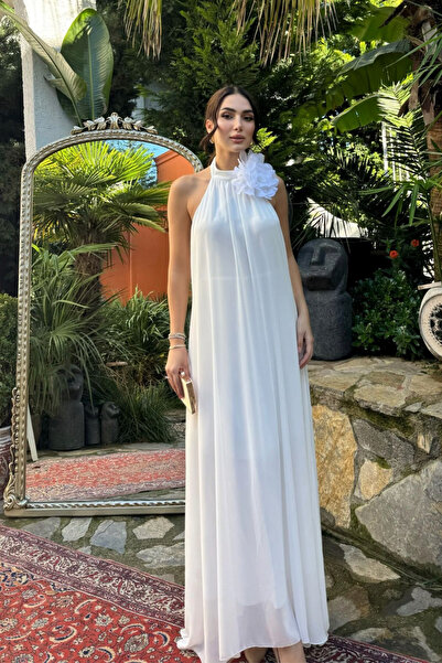 Sindimoda Sezen Gül Detay Şifon Abiye 9351