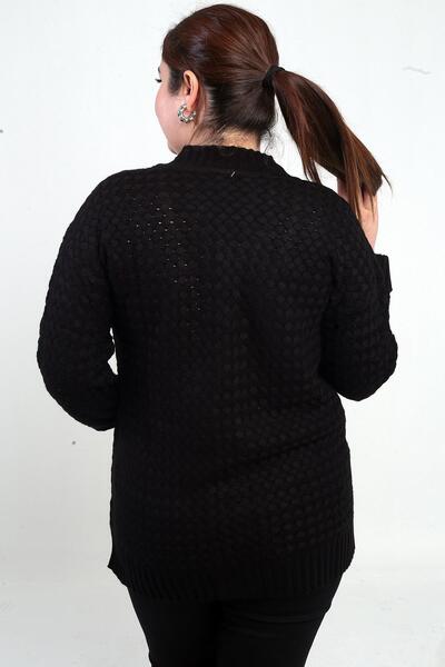 By Saygı Women's Basket Knit Tunic Cardigan with Pockets