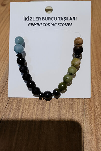 ÇAĞ MODA AKSESUAR Gemstone Bracelet with Natural Stone for Gemini Zodiac Sign