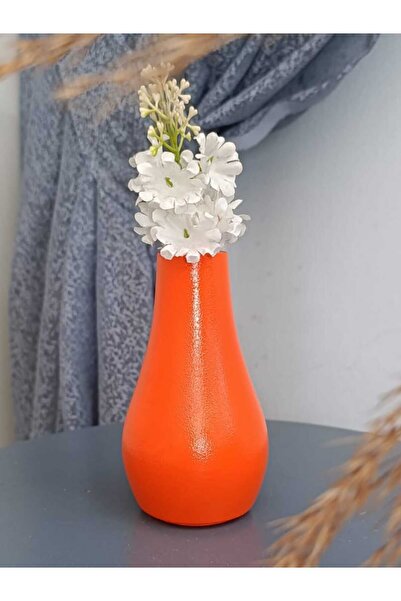 E.M.S AVM Vazo Damla Vazo Dekoratif Vazo TURUNCU Renk 13 Cm X 7 Cm TURUNCU RE...