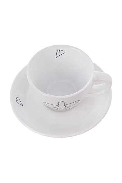 Other White ceramic cup with saucer for espresso 90 ml 2 pcs.