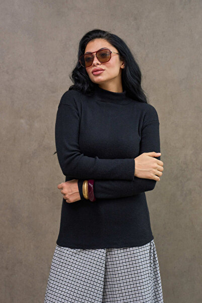 KÜÇÜĞÜM BUTİK Black Color Long Sleeve High Neck Badi