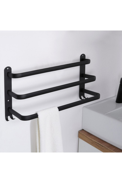 Other Suport prosoape din aluminiu negru 40 cm