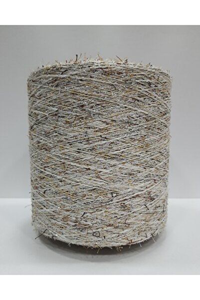 İPLİKOUTLET Pamuk Akrilik Flamlı Gümüş Simli Renkli Sakallı İp 200 Gram