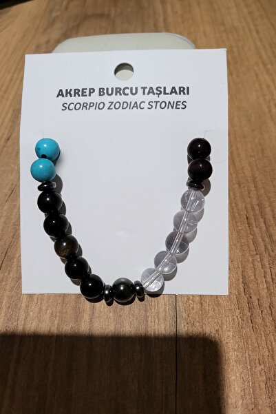 ÇAĞ MODA AKSESUAR سوار من الحجر الطبيعي برج العقرب