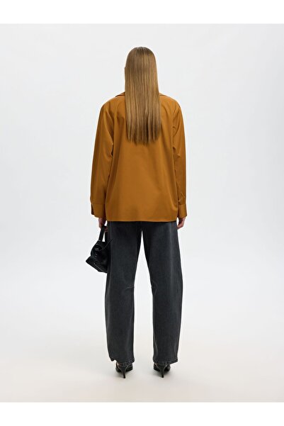 SELECTED Langarmhemd Baumwoll