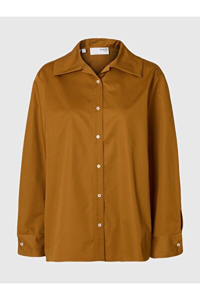 SELECTED Langarmhemd Baumwoll