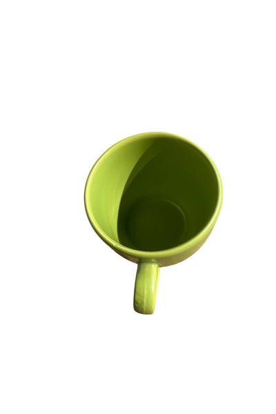 CERCİBAZAAR Pistachio Green Ceramic Cup – 230 ml Modern Coffee Cup
